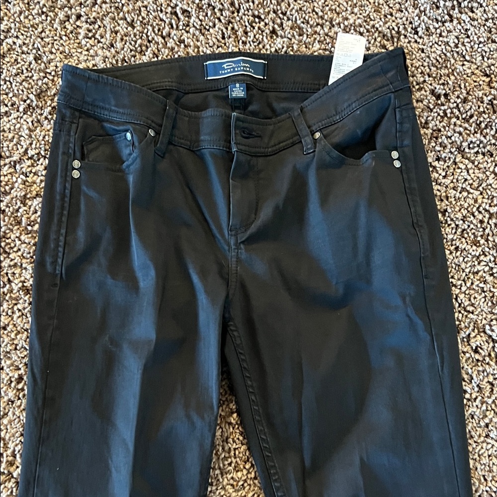 Tommy Bahama Women's Sleek Black Straight Leg Jeans